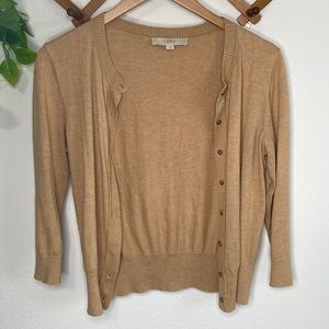 Loft Pima Knit Cotton Cardigan